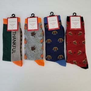 Club Room Holiday, Thanksgiving, Pumpkin, Fall, 4PK Crew Socks